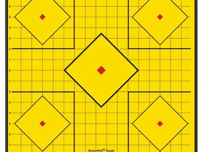 Birchwood Casey LRSIT-5PK Long Range  Self-Adhesive Paper Yellow 17.75″ 5-Diamond 5 Pack