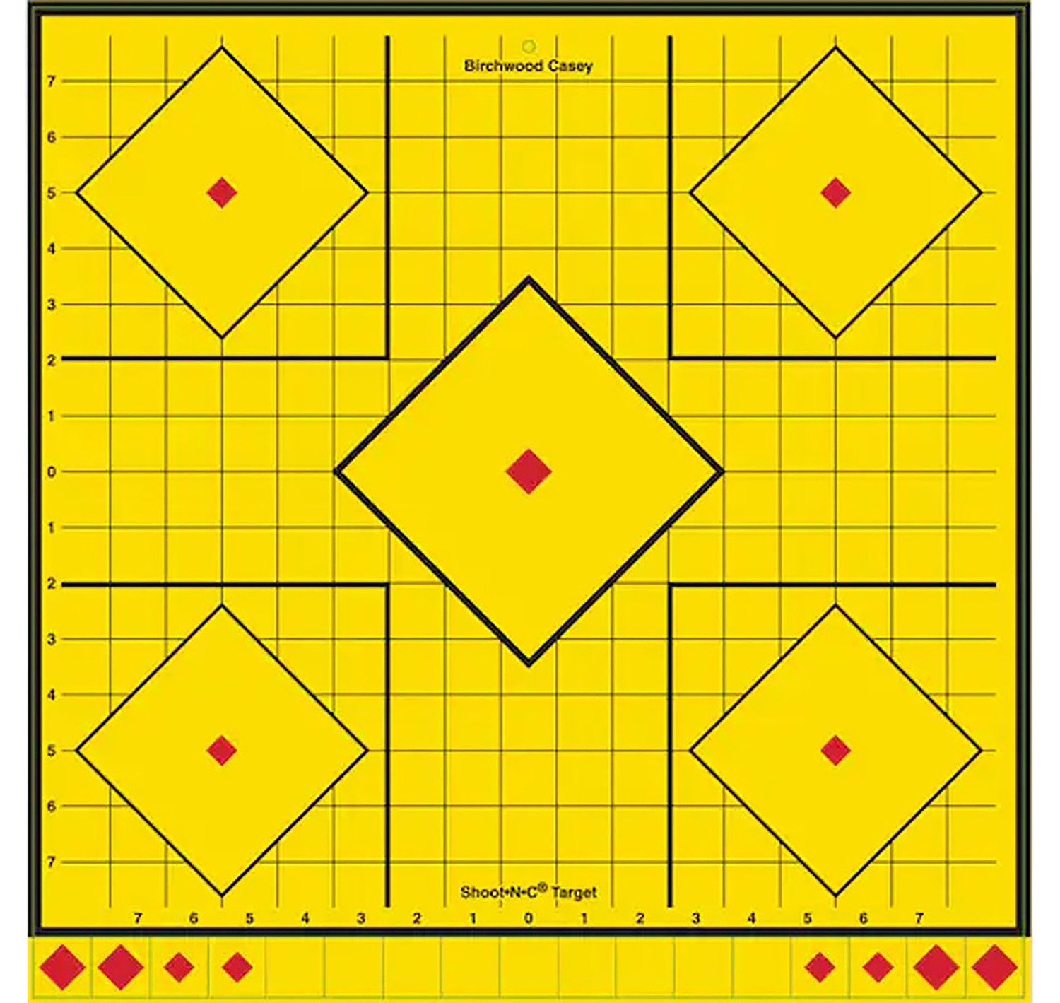 Birchwood Casey LRSIT-5PK Long Range  Self-Adhesive Paper Yellow 17.75″ 5-Diamond 5 Pack