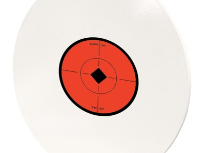 Birchwood Casey RND10 Round Steel Target Plate 10″ Centerfire Rifle/Handgun Target Black/Red/White NM500 Steel Hanging