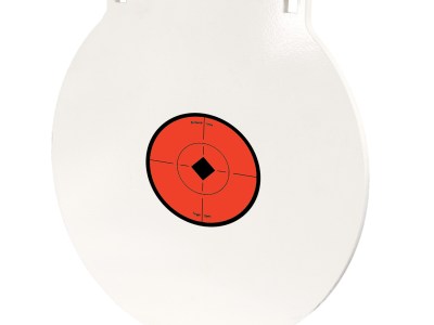 Birchwood Casey RND12 Round Steel Target Plate 12″ Centerfire Rifle/Handgun Target Black/Red/White NM500 Steel Hanging