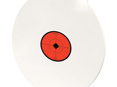 Birchwood Casey RND15 Round Steel Target Plate 15″ Centerfire Rifle/Handgun Target Black/Red/White NM500 Steel Hanging