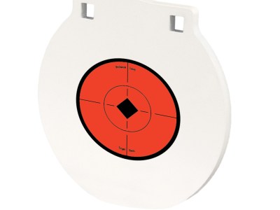 Birchwood Casey RND8 Round Steel Target Plate 8″ Centerfire Rifle/Handgun Target Black/Red/White NM500 Steel Hanging