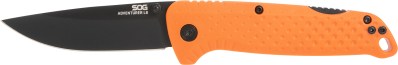 S.O.G SOG13110243 Adventure LB 3.50″ Folding Plain Orange Black TiNi 5Cr15MoV Blade, Blaze Orange Textured GRN Handle