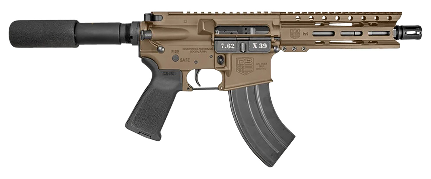 Diamondback DB1912O061 DB15  7.62x39mm 28+1 7″, FDE, Carbon Lower, 6″ M-LOK Handguard, Black Padded Buffer Tube/Magpul Grip
