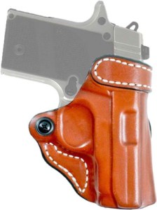 DESANTIS CRISS-CROSS HOLSTER – OWB RH LEATHER SIG P365 TAN