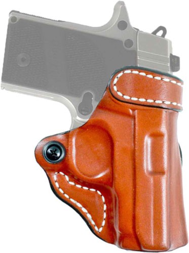 DESANTIS CRISS-CROSS HOLSTER – OWB RH LEATHER SIG P365 TAN