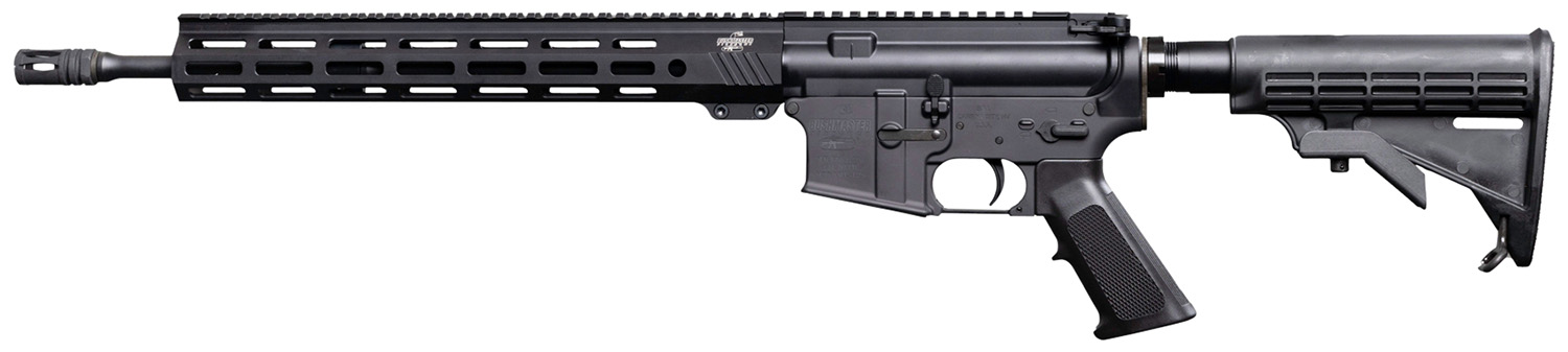 Bushmaster 1010017BLK QRC II 5.56x45mm NATO 10+1 16″, Black, Collapsible Carbine Stock, A2 Grip, 14″ M-LOK Handgaurd