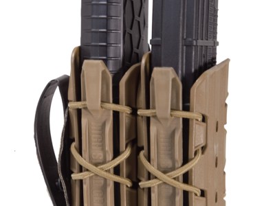 High Speed Gear 162R01CB X2R Taco V2 Mag Pouch Double, Coyote Brown Polymer, Belt Clip/MOLLE U-Mount, Compatible w/ AR/AK Rifle Mags