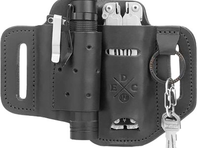 1791 Gunleather STESLFBLKA EDC Standard Easy Slide OWB Black Leather Belt Slide Ambidextrous