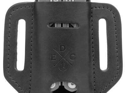 1791 Gunleather HDESSLBLKA EDC Heavy Duty Easy Slide Solo OWB Black Leather Belt Slide Ambidextrous