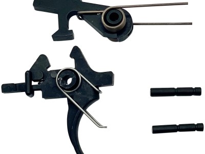 LBE Unlimited AR2STG Replacement Trigger Two-Stage Group, Curved Adj., Fits AR-15