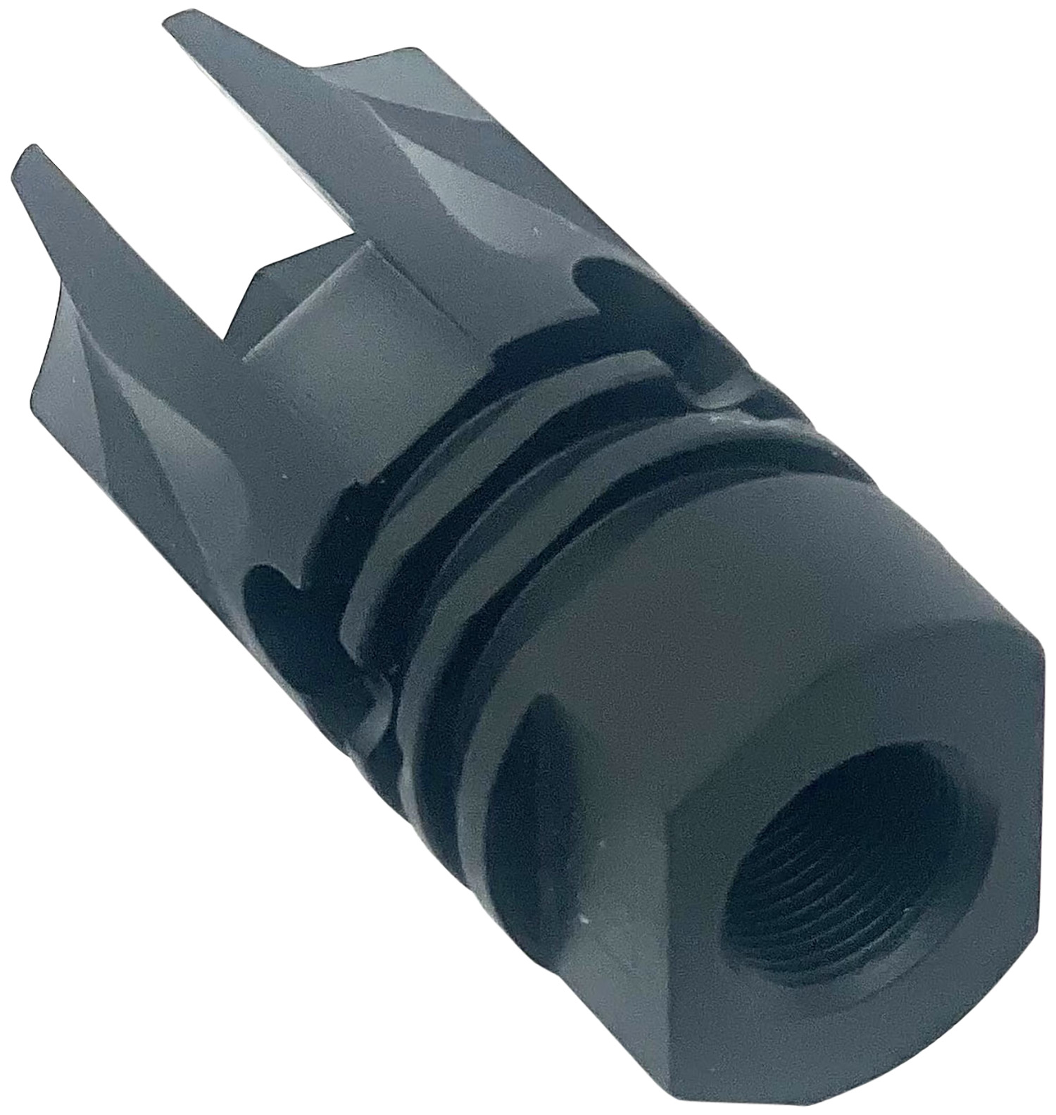 LBE Unlimited ARFH-REV REV Flash Hider 5.56mm (223 Cal) Black 1/2″-28 tpi Threads, Crush Washer