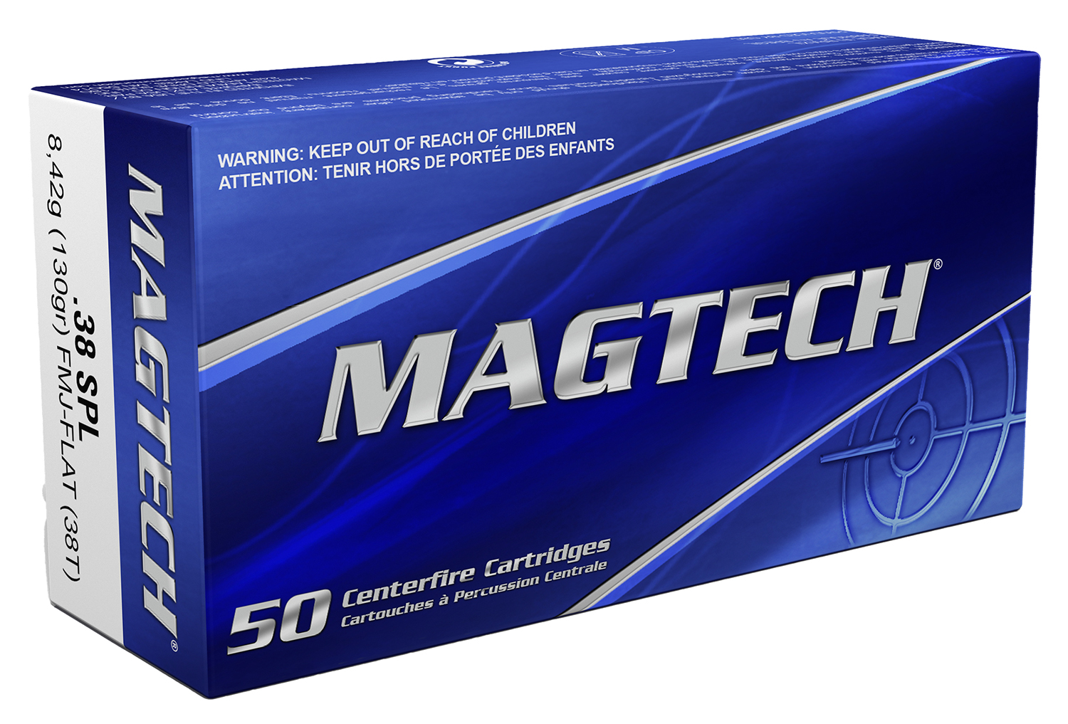 Magtech 38T Range/Training  38Special 130gr Full Metal Jacket 50 Per Box/20 Case