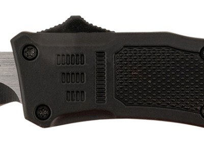 Steel River Knives MT616BT Spartan  Mini 2.75″ OTF Tanto Plain Black/Silver 440C SS Blade/ 4.25″ Black Aluminum Zinc Alloy Handle