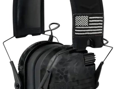 Walker’s GWPRSEMPATKPT Razor Patriot Slim Muff 23 dB Over the Head Kryptek Highlander/Black Polymer