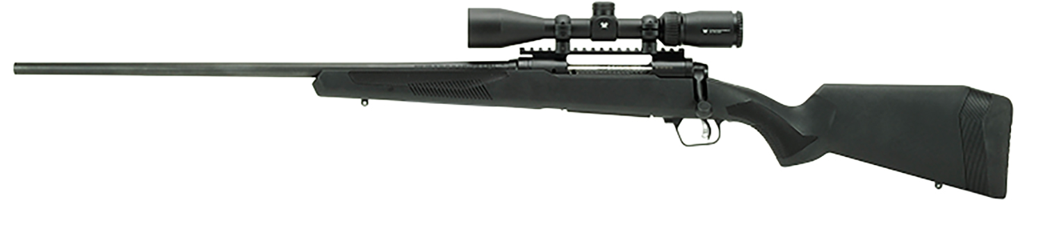 Savage Arms 58131 110 Apex Hunter XP 400 Legend 4+1 18″ Carbon Steel, Black, Synthetic AccuFit Stock, Vortex Crossfire II 3-9x40mm Scope Left Hand