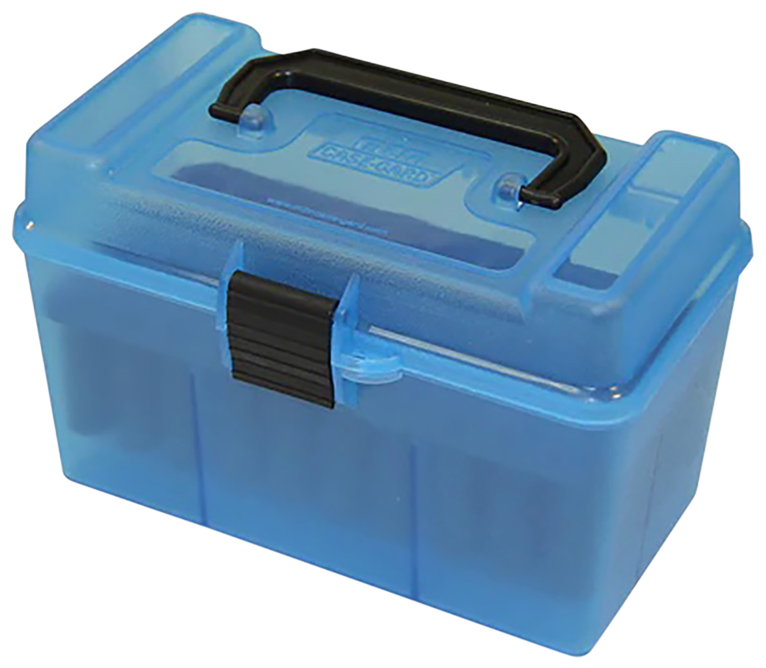 MTM Case-Gard H50RL24 Deluxe Ammo Box  Multi Clear Blue Polypropylene 50rd