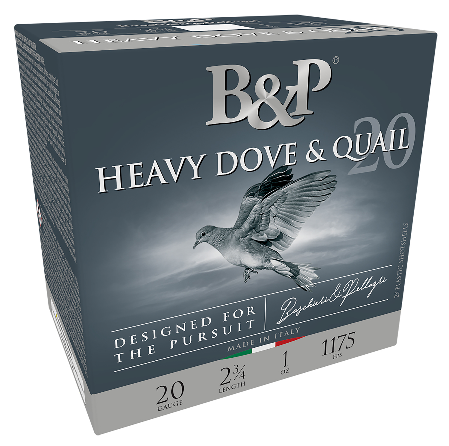 B&P Ammunition 20BD8 Heavy Dove & Quail  20Gauge 2.75″ 1oz 8Shot 25 Per Box/10 Case