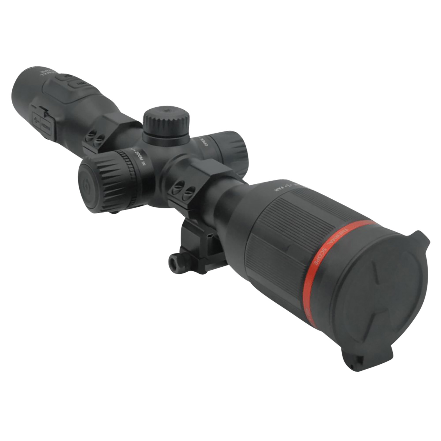X-Vision 203202 TS300 Thermal Scope with Rings, Black, 2-16x35mm, Multi Reticle/Color 1024×768 OLED, 3,100 yds Detection Range, 640×480 Thermal Sensor, Photo/Video/PiP