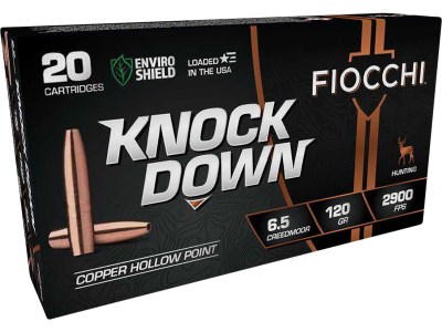 Fiocchi 65CMCHA Knock Down Enviro Shield 6.5Creedmoor 120gr Hollow Point 20 Per Box/10 Case