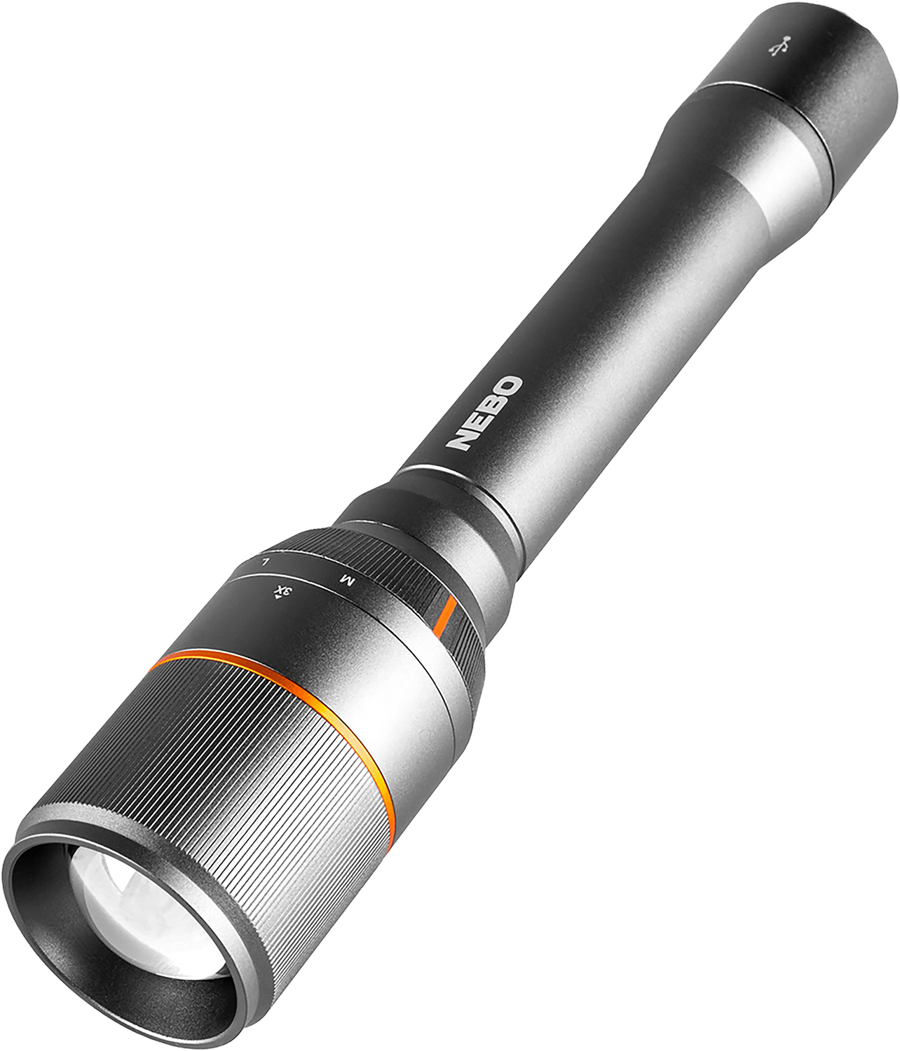 NEBO NEBFLT0018 Davinci 1000 Flashlight  Gray 100/400/1,000 Lumens White LED