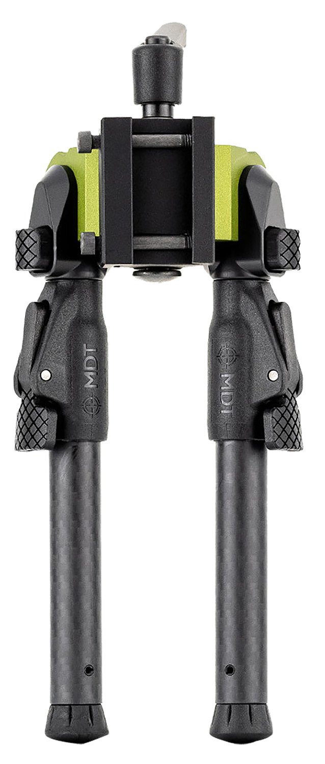Mdt Sporting Goods Inc 105561GRN GRND-POD  Green/Black 4.50″-9″ Carbon Fiber/Aluminum, Adj. Throw Lever, 4 Leg Postitions, Fits ARCA Rail & RRS Dovetail