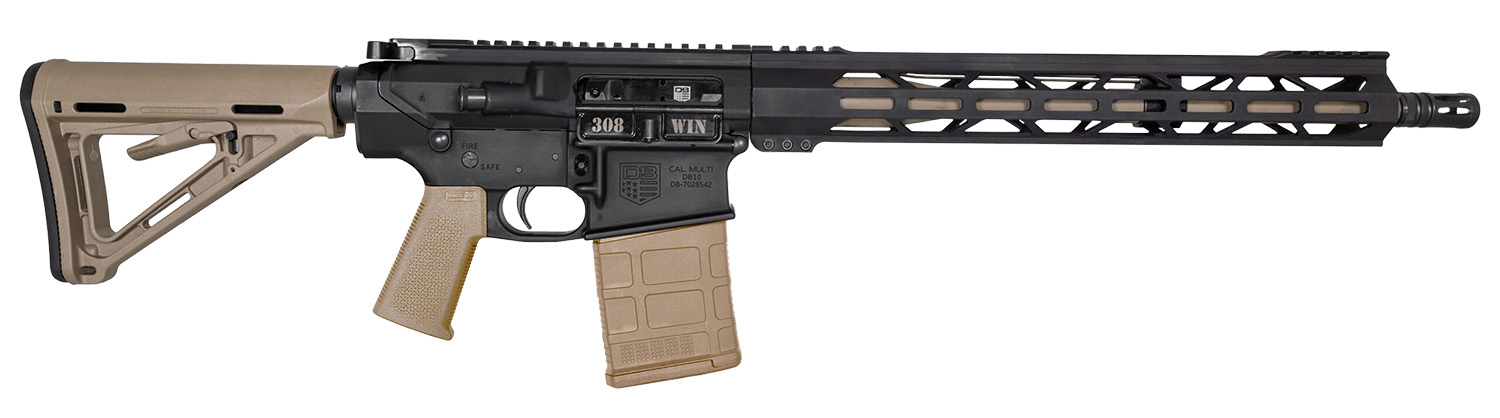 Diamondback DB105AC221 DB10  308 Win 20+1 16″ FDE Chromoly Barrel, Black Rec/M-Lok Handguard, FDE Magpul Carbine Stock/K2 Grip