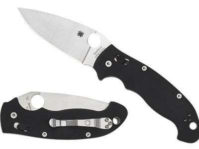 Spyderco C95GP2 Manix 2  XL 3.85″ Folding Plain Satin CPM S30V SS Blade/Black Textured G10 Handle Includes Pocket Clip
