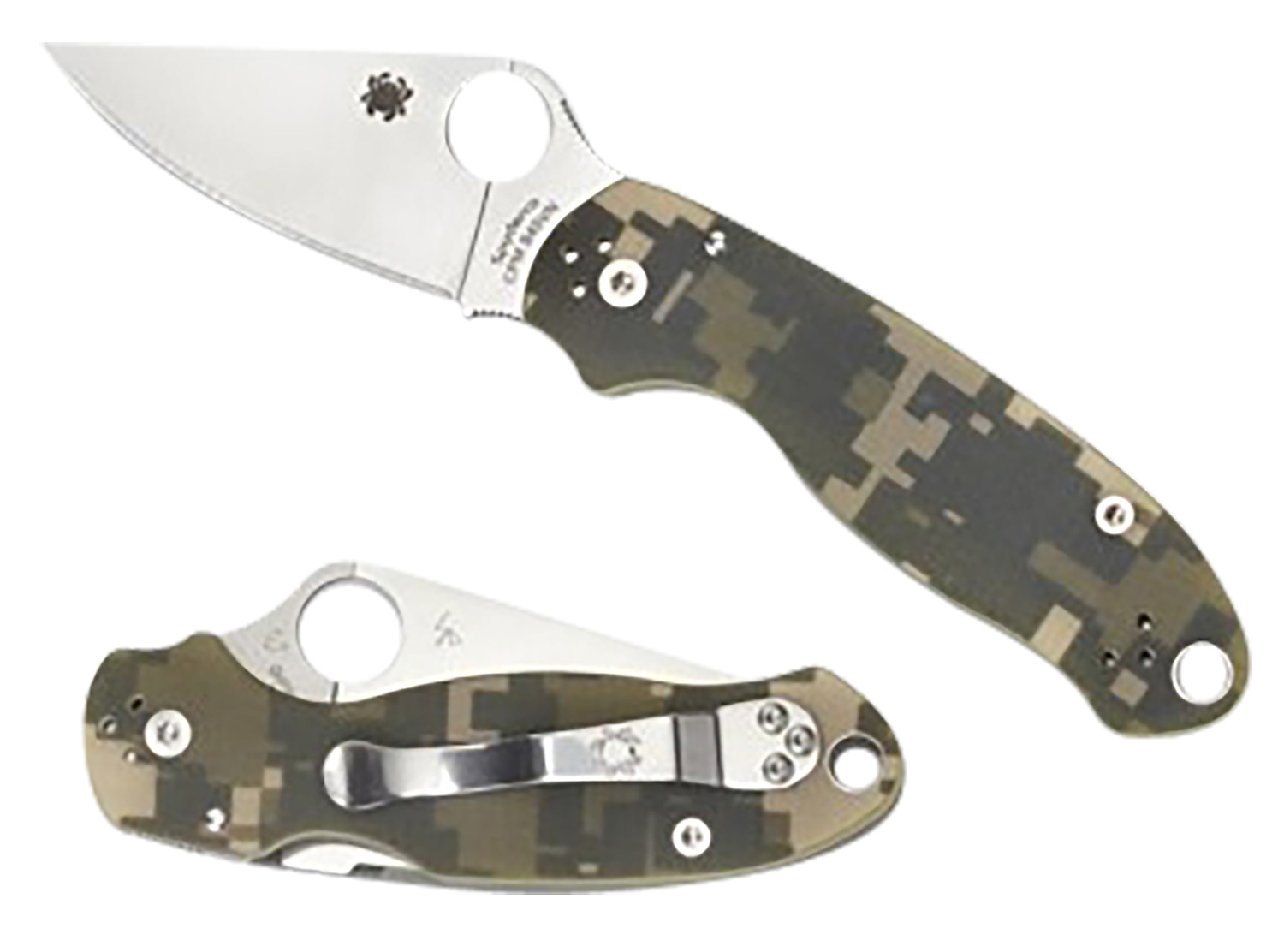 Spyderco C223GPCMO Para 3  2.95″ Folding Plain Black DLC CPM S45VN SS Blade/Digital Camo Textured G10 Handle Includes Pocket Clip