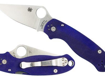 Spyderco C223GPDBL Para 3  2.95″ Folding Plain Satin CPM S110V Blade/Dark Blue Textured G10 Handle Includes Pocket Clip
