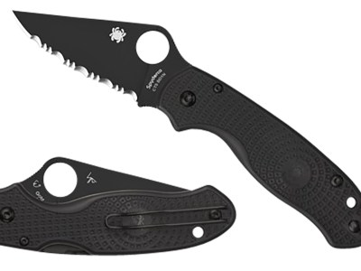 Spyderco C223PBBK Para 3 Lightweight 2.92″ Folding Plain Black DLC CTS BD1N SS Blade/Black Textured FRN Handle Includes Pocket Clip