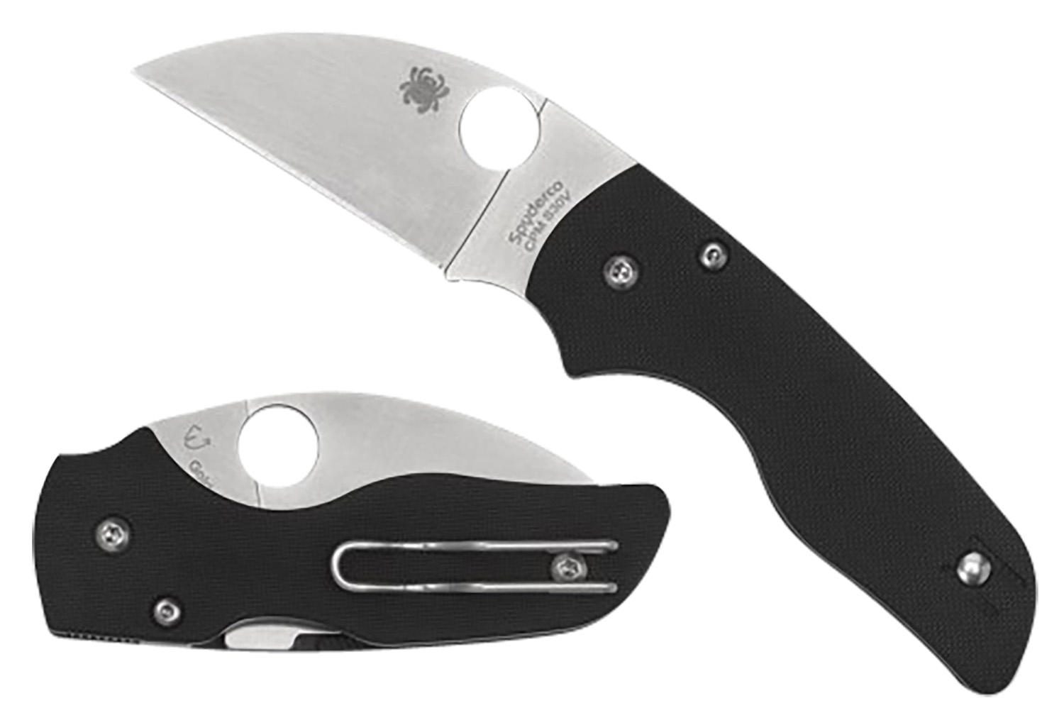 Spyderco C230GPWC Lil’ Native  2.44″ Folding Wharncliffe Plain CPM S30V SS Blade/Black Textured G10 Handle Includes Pocket Clip