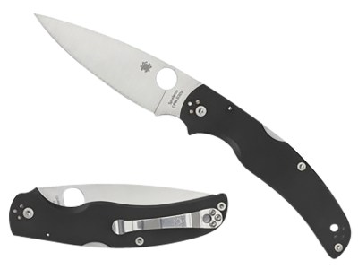 Spyderco C244GP Native Chief Lightweight 4.02″ Folding Plain Stonewashed CTS BD1N SS Blade/Black Textured FRN Handle Includes Pocket Clip