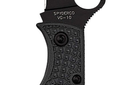Spyderco MBKWPBK Manbug  1.91″ Folding Wharncliffe Plain Non-Reflective Black TiCN VG-10 SS Blade/Black Textured FRN Handle