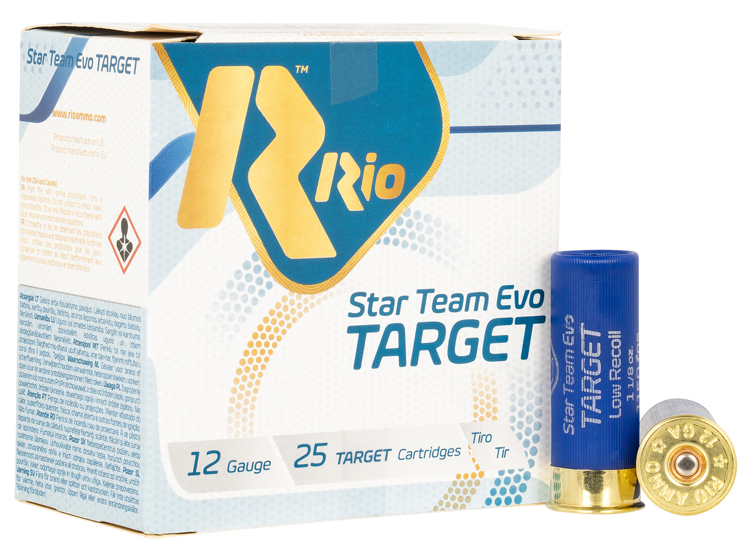 Rio Ammunition STT32LR75 Team Target  12Gauge 2.75″ 1 1/8oz 7.5Shot 25 Per Box/10 Case