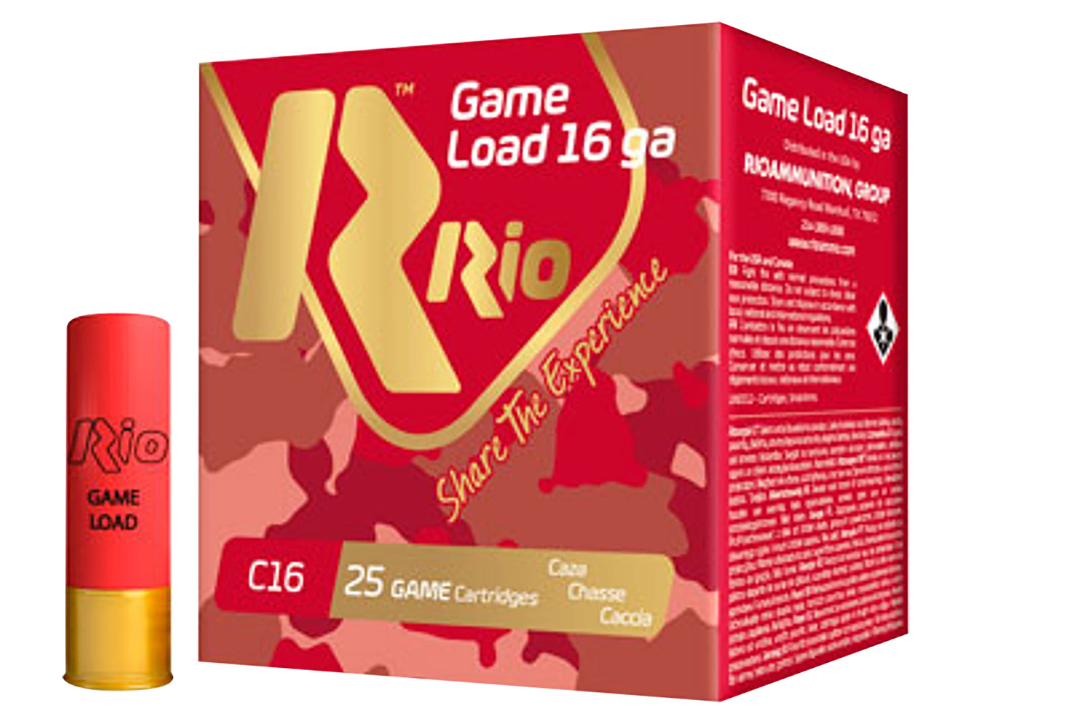 Rio Ammunition RCHV1675 Game Load  16Gauge 2.75″ 1 1/8oz 7.5Shot 25 Per Box/10 Case