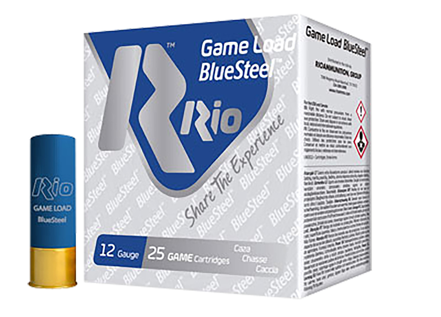 Rio Ammunition GLBS325 Game Load BlueSteel  12Gauge 2.75″ 1 1/8oz 5Shot 25 Per Box/10 Case