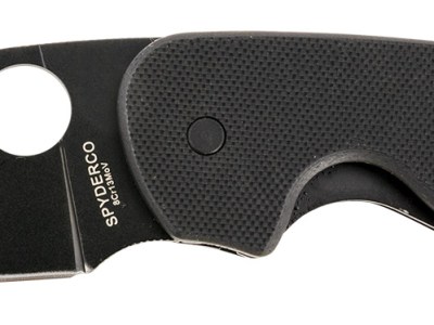 Spyderco C216GPBBK Efficient  2.98″ Folding Plain Black DLC 8Cr13MoV SS Blade/Black Textured G10 Handle