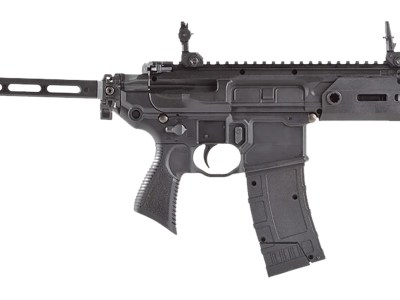 Sig Sauer Airguns AIR-RATTLER-BB MCX Rattler  CO2 177 4.5mm Steel BB 30rd Semi-Automatic 300 FPS Velocity, 3rd Burst Mode, M-Lok Handguard, Flip-Up Sights, Folding Minimalist Stock
