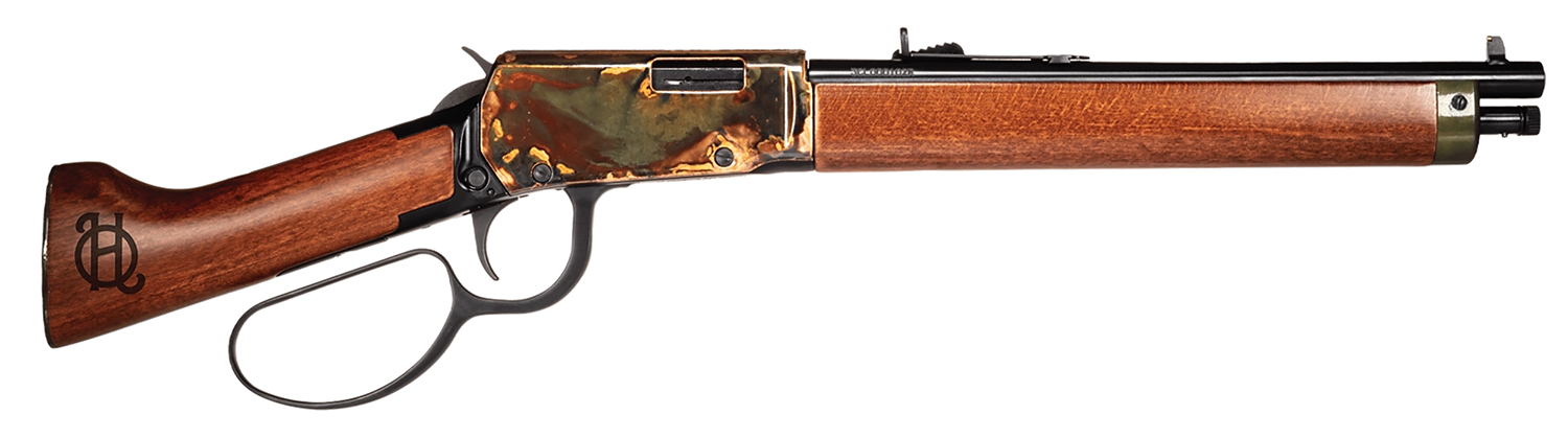 Heritage Mfg SML22LCH12 Settler Mare’s Leg 22 LR 10+1 12″ Black Oxide Barrel, Color Case Hardened Receiver, Light Stained Walnut Furniture, Buckhorn Sights