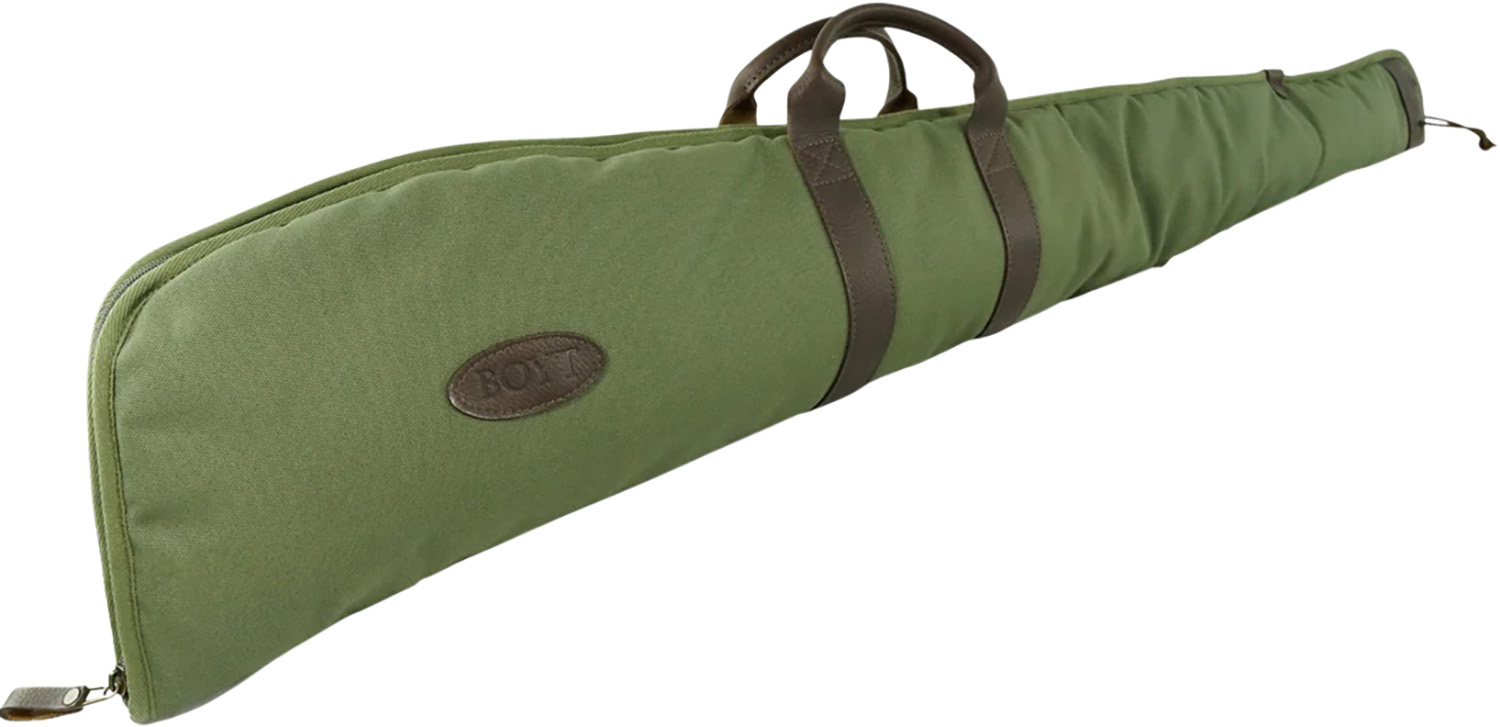 Boyt Harness GCRFUS48 Canvas Rifle Case 48″ Green Waxed Canvas w/ Tanned Leather Accents Quilted Flannel Lining