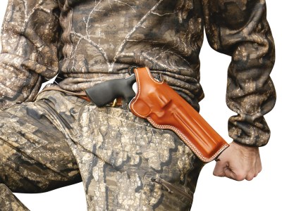 DeSantis Gunhide 016TC34Z0 Dual Angle Hunter  OWB Tan Leather Belt Slide Fits S&W L Frame 4″ Right Hand