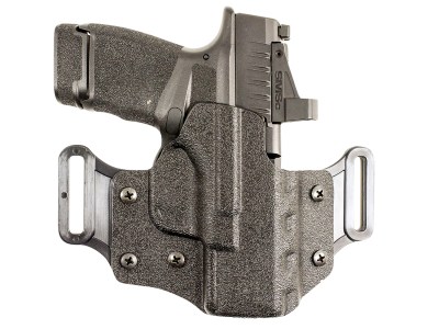 DeSantis Gunhide 195KA8HZ0 Veiled Partner  OWB Black Kydex Belt Slide Fits Sig P320C/P250C Right Hand