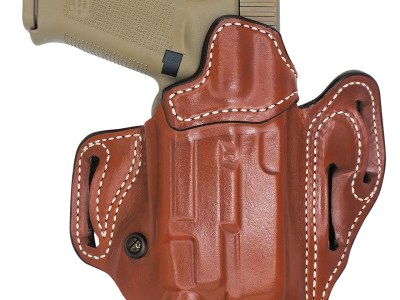 DeSantis Gunhide 201TA6VZ0 Vengeance Scabbard  OWB Tan Leather Fits Glock 19/19x/19 Gen 5/23/32/45, Belt Slide Mount, Right Hand