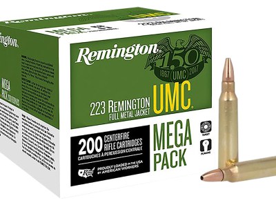 Remington Ammunition 23775 UMC Mega Pack 223Rem 45gr Jacketed Hollow Point 200 Per Box/4 Case