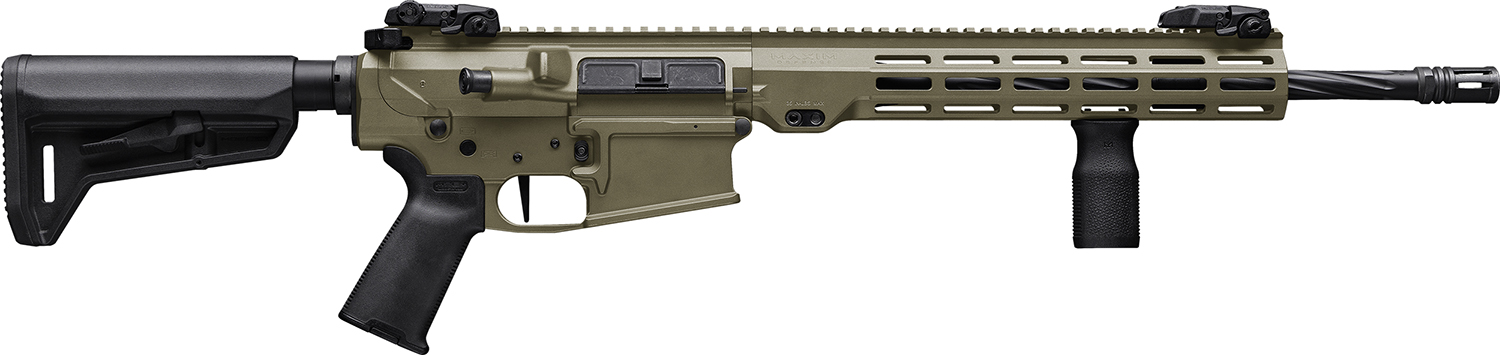 Maxim Defense MXM49690 MD10 L 6.5 Creedmoor 20+1 18″ Fluted Barrel, FDE Rec/M-LOK Handguard, Black Magpul Furniture, SL-K Stock, MVG Grip, MBUS Sights, Blackout Defense Flat Trigger
