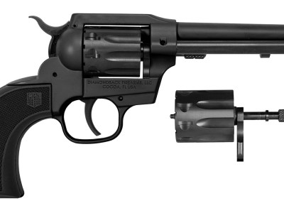 Diamondback DB053CA001 Sidekick  22 LR/22 Mag 9 Shot, 5.50″ Black Cerakote Steel Barrel & Cylinder, Black Cerakote Zinc Alloy Frame, Black Checkered GFN Grip, Exposed Hammer, Hammer Safety