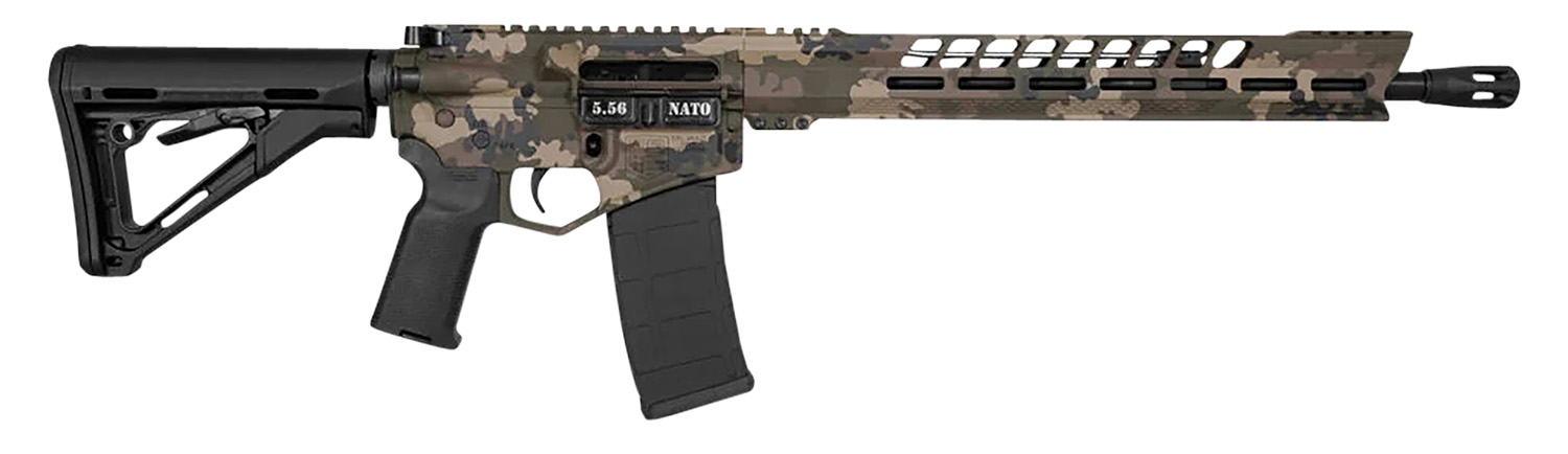 Diamondback DB175AK621 DB15  5.56x45mm NATO 30+1 16″, Multicam Rec/15″ Slim M-Lok V-Rail Handguard, OEM Black Gold Lower, Black Furniture, Magpul CTR Stock & K2 Grip, DBSB-IV Flash Hider