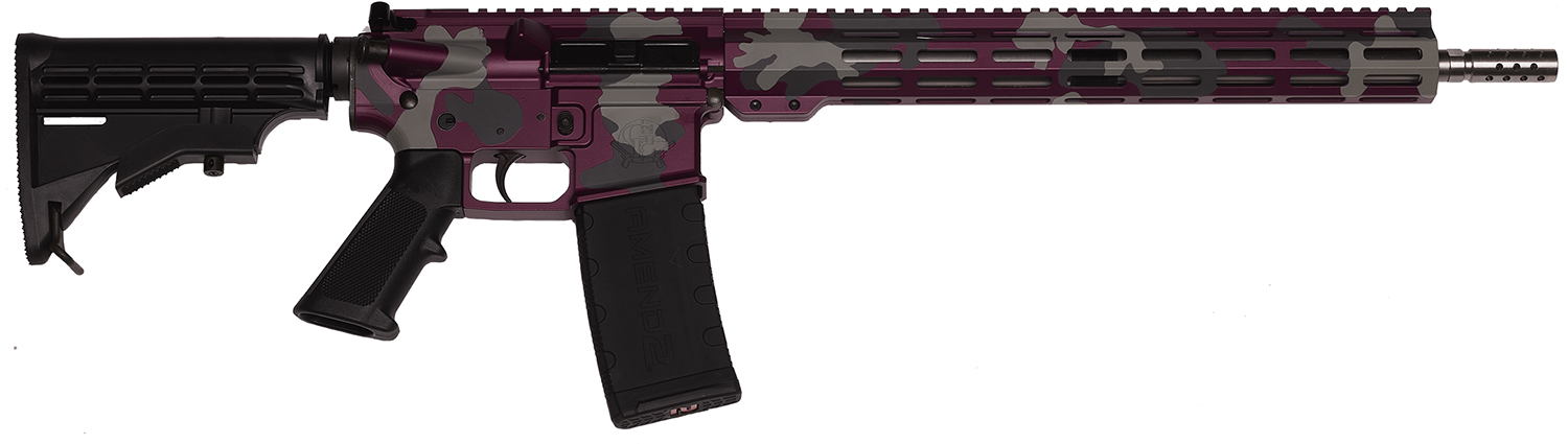 Great Lakes Firearms GL15223SSMMAN AR-15 Mission 223 Wylde 30+1 16″, Manhattan Camo Rec/15″ M-Lok Handguard, Black Carbine Stock & A2 Grip, Muzzle Brake