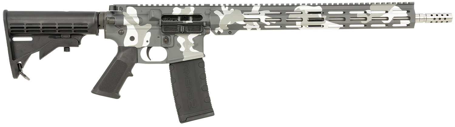 Great Lakes Firearms GL15223SSMU AR-15 Mission 223 Wylde 30+1 16″, Urban Camo Rec/15″ M-Lok Handguard, Black Carbine Stock & A2 Grip, Muzzle Brake